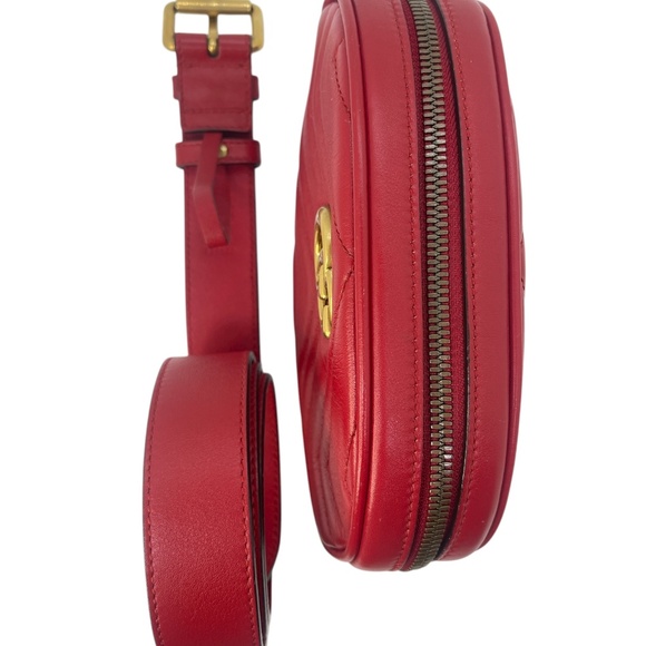 Gucci GG Marmont Matelassé Belt Bag Red - Picture 5 of 9